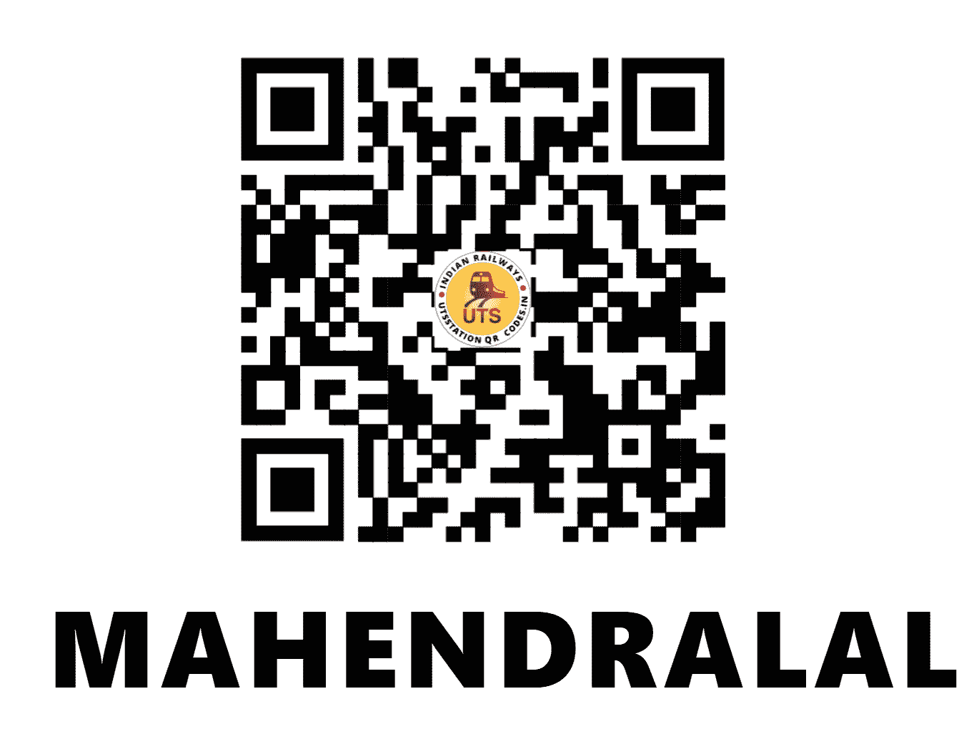 UTS QR Code for MAHENDRALALNAGAR - MHLN - SE (WEST BENGAL)